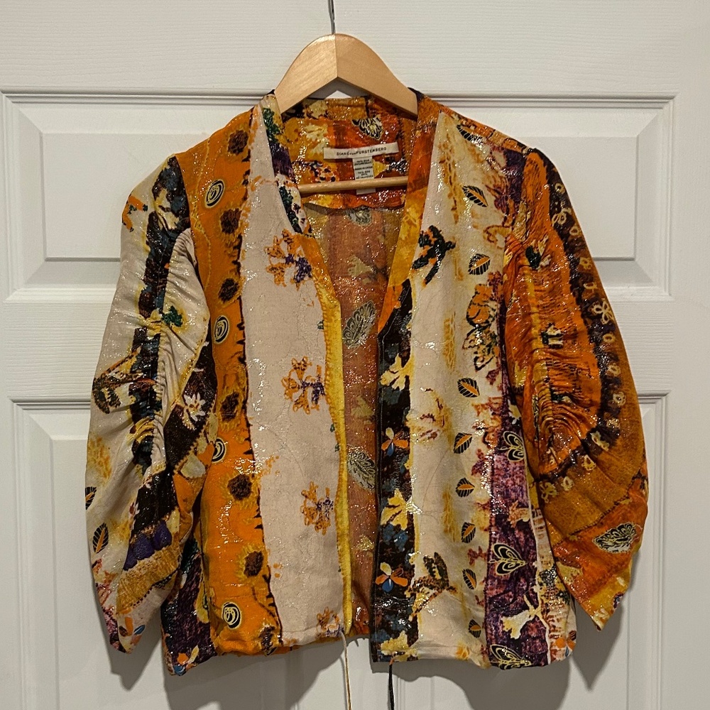 Diane Von Furstenberg Vintage Printed Jacket